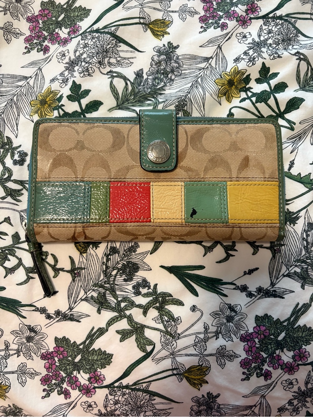 Coach 2008 Legacy Signature Multicolour Stripe Wallet 41631